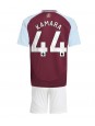 Aston Villa Boubacar Kamara #44 Domácí dres pro děti 2024-25 Krátký Rukáv (+ trenýrky)